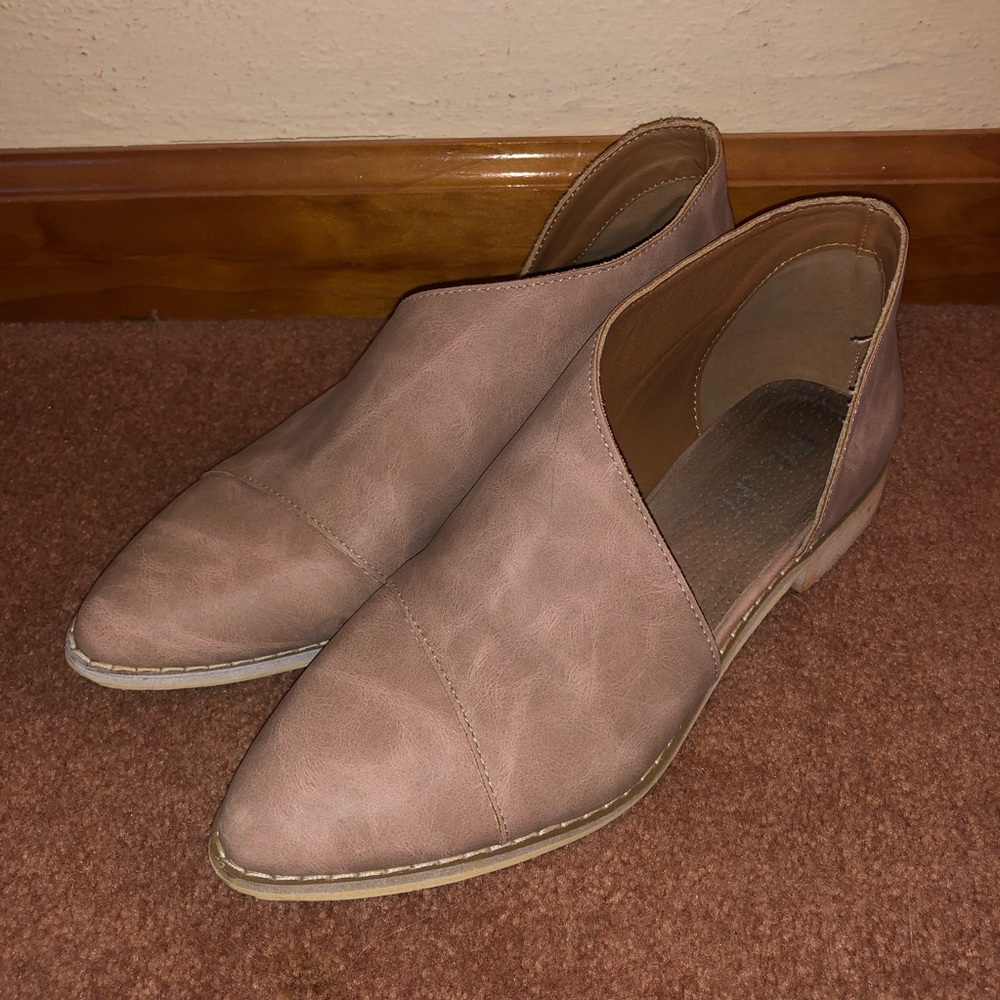 Luca and Gray Distressed Blush Shoes